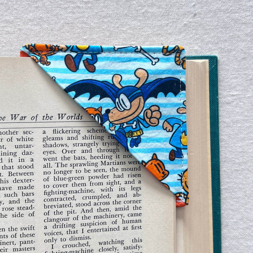 Large Dog and Cat Comic Corner Bookmark