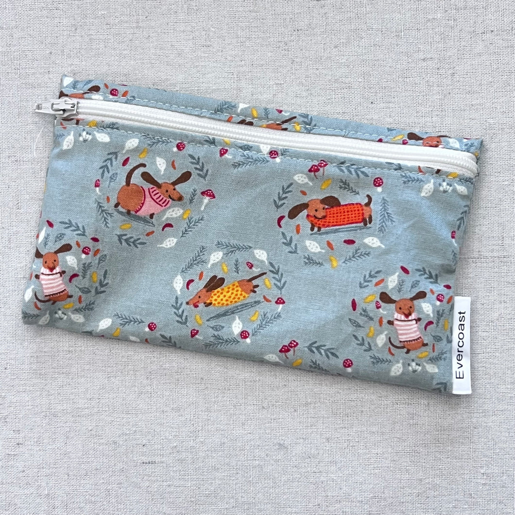Autumn Daschunds Reusable Snack Bag