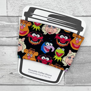 Puppets Reusable Coffee Sleeve