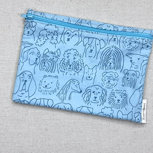 Line Sketch Dogs on Blue XL Bag/Multipurpose Bag
