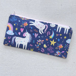 Unicorns on Periwinkle Pencil Case