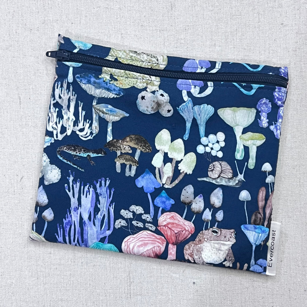 Blue Mushroom Reusable Sandwich Bag