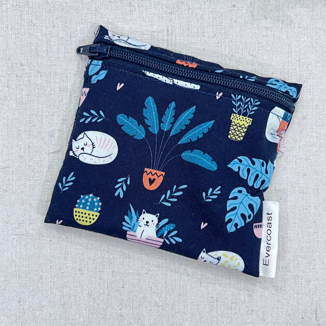 Cats and Plants Reusable Mini Snack Bag