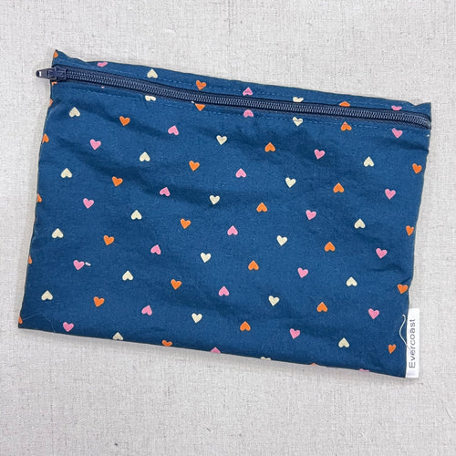 Hearts on Navy XL Bag/Multipurpose Bag