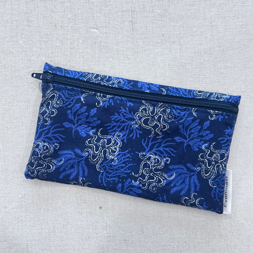 Octopus on Blue Reusable Snack Bag