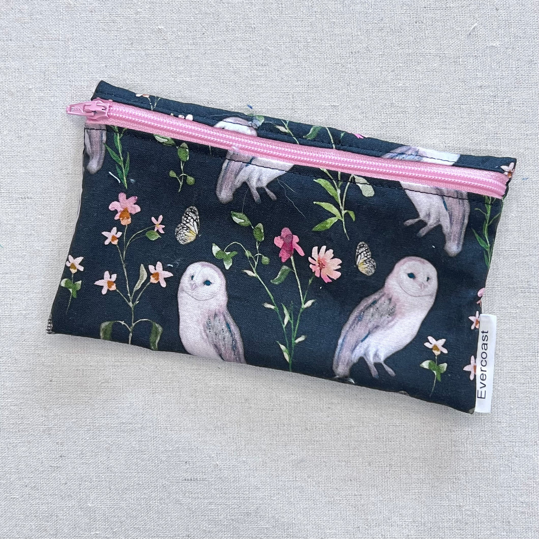 Floral Owl Reusable Snack Bag