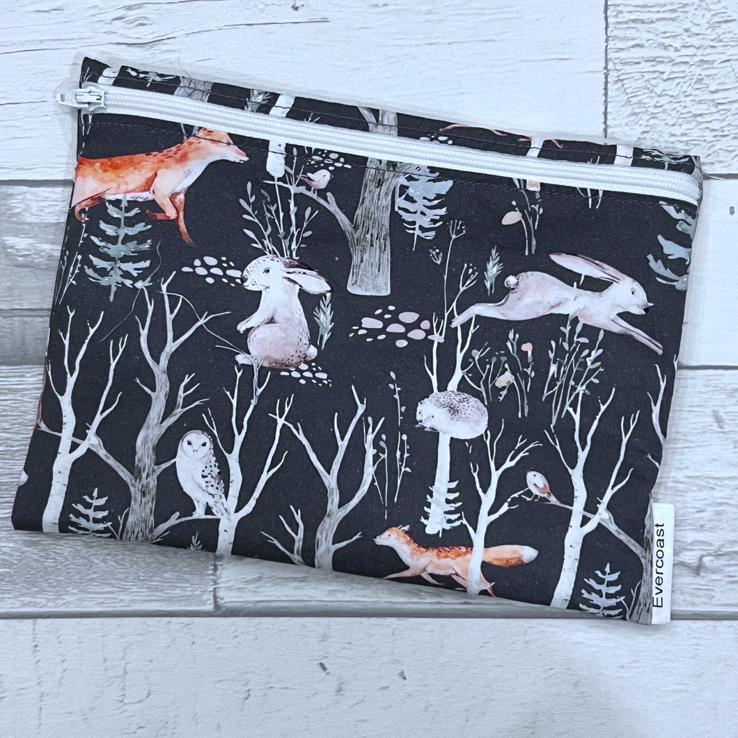 Charcoal Woodland XL Bag/Makeup Bag