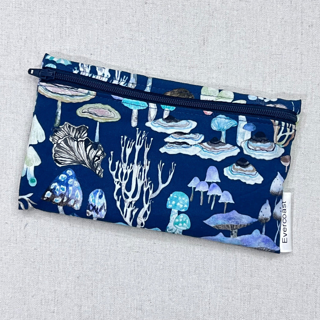 Blue Mushroom Reusable Snack Bag