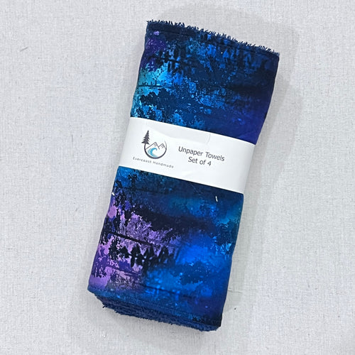Northern Lights Forest Unpaper Towels - Set of 4