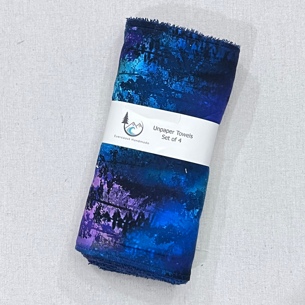 Northern Lights Forest Unpaper Towels - Set of 4