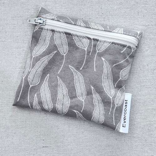Taupe Leaves Reusable Mini Snack Bag