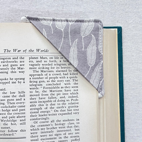 Leaves on Taupe Corner Bookmark