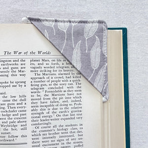 Leaves on Taupe Corner Bookmark