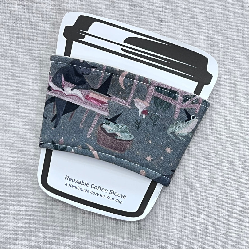 Witchy Cat Reusable Coffee Sleeve