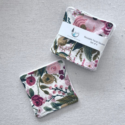 Rose Garden Party Reusable Facial Squares