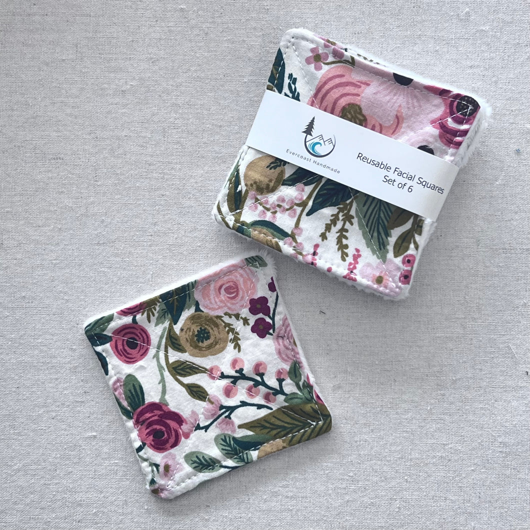 Rose Garden Party Reusable Facial Squares