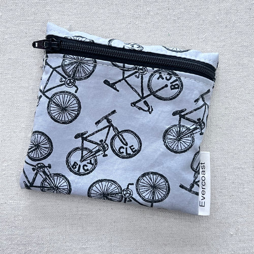 Bicycles on Grey Reusable Mini Snack Bag