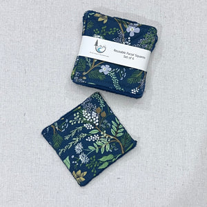 Juniper on Blue Reusable Facial Squares