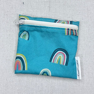 Rainbows on Green Reusable Mini Snack Bag