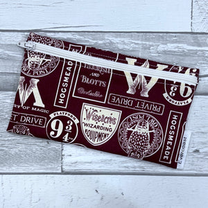 Maroon HP Locations Reusable Snack Bag