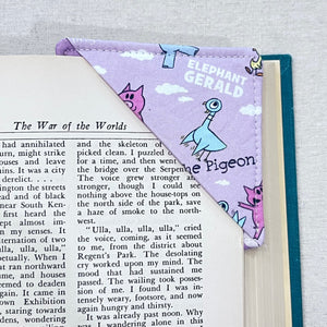 Elephant and Pig on Mauve Corner Bookmark