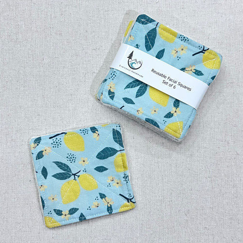NB Lemons on Mint Reusable Facial Squares