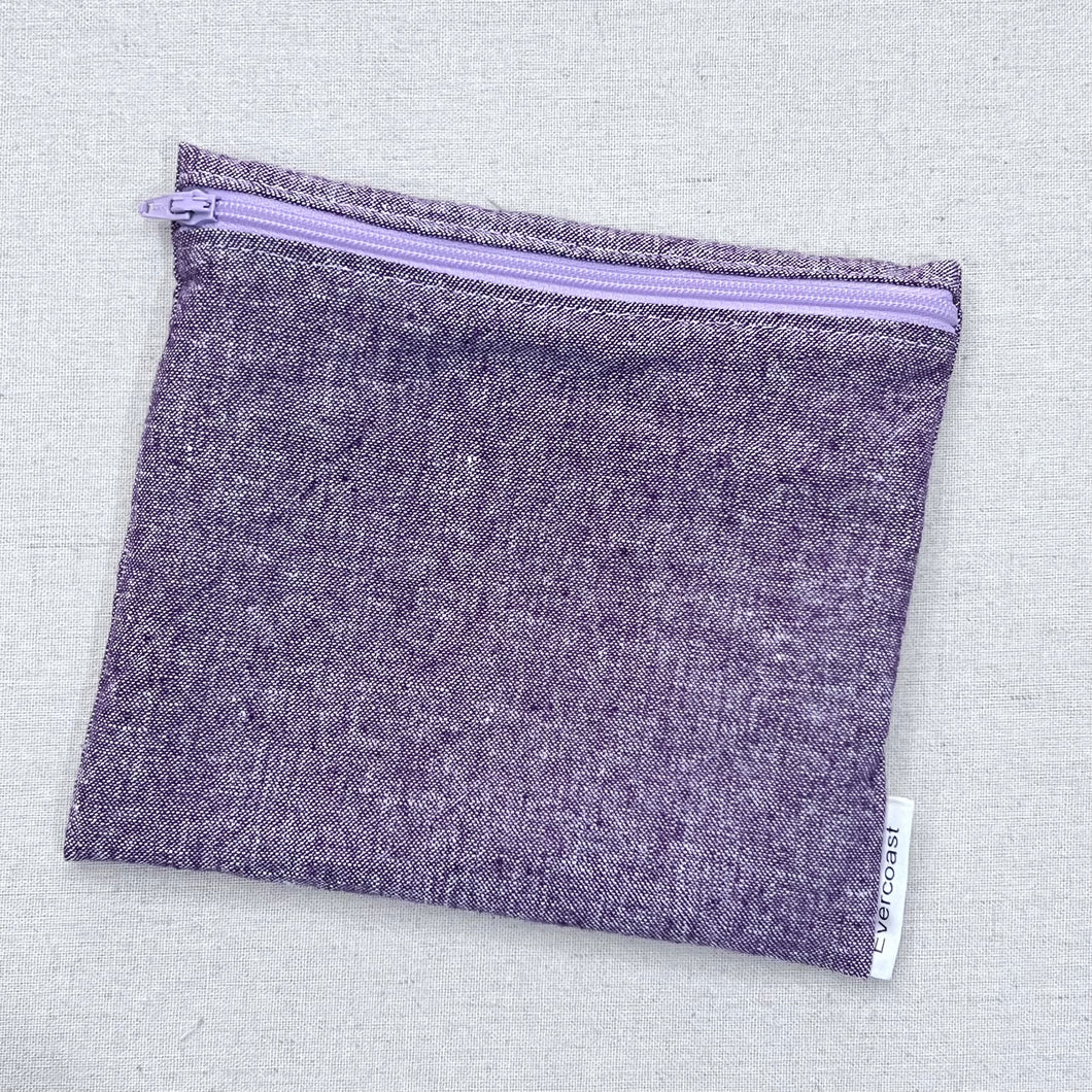 Eggplant Linen Reusable Sandwich Bag