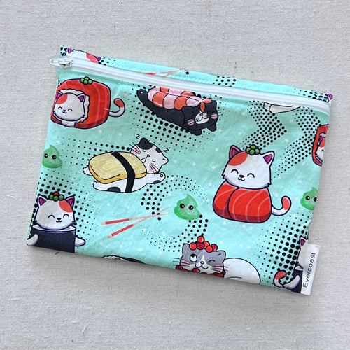 Large Sushi Cats XL Bag/Multipurpose Bag