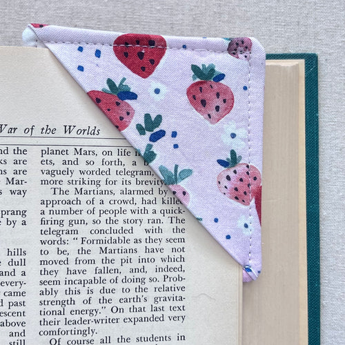 Fairy Forest Strawberries Corner Bookmark