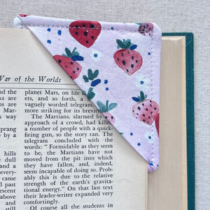 Fairy Forest Strawberries Corner Bookmark