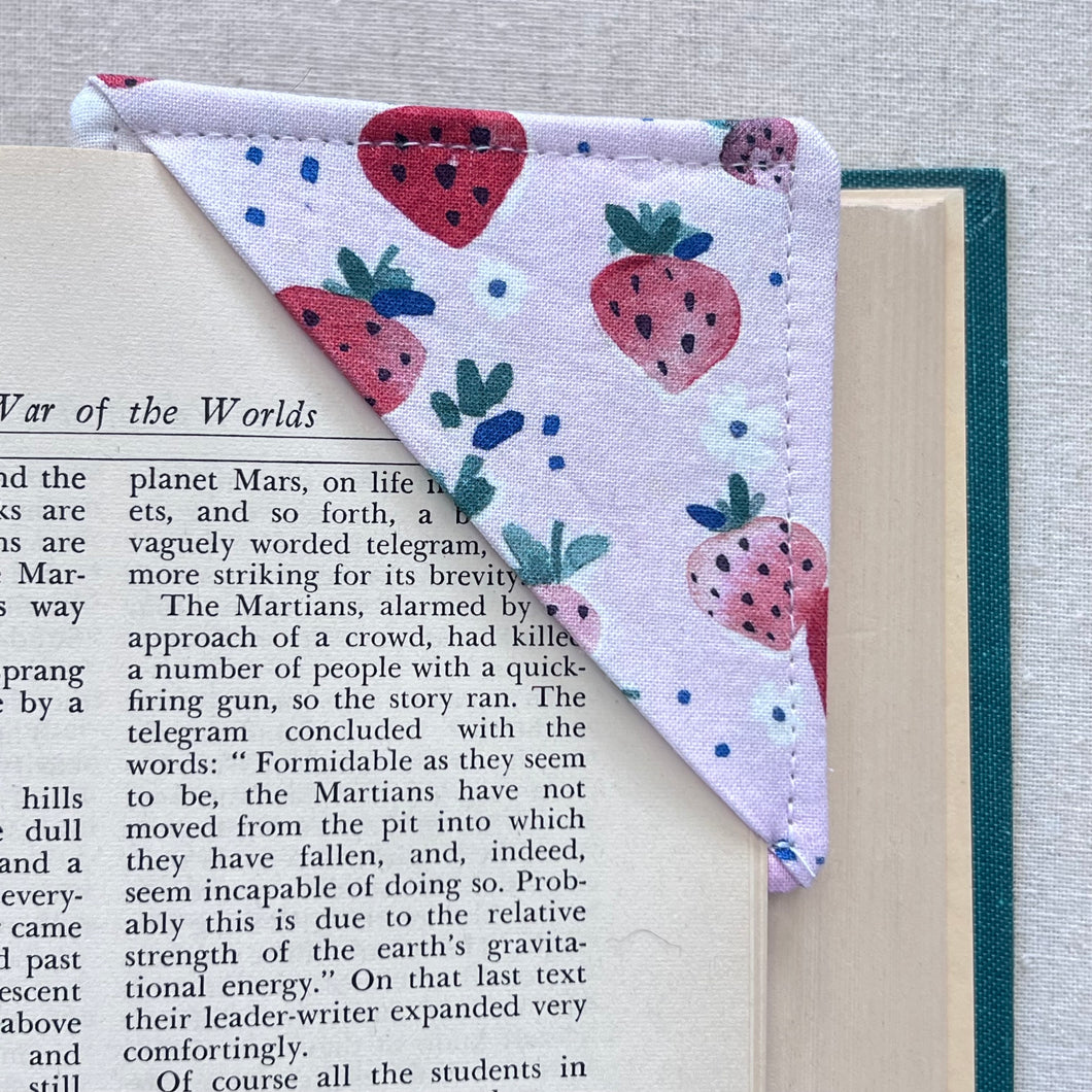 Fairy Forest Strawberries Corner Bookmark