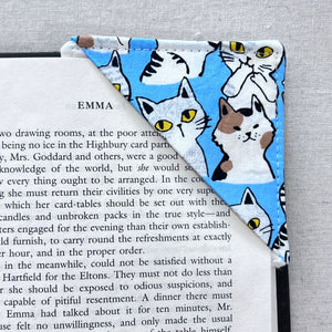 Cats on Blue Corner Bookmark