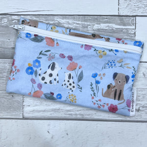 Floral Dogs Reusable Snack Bag