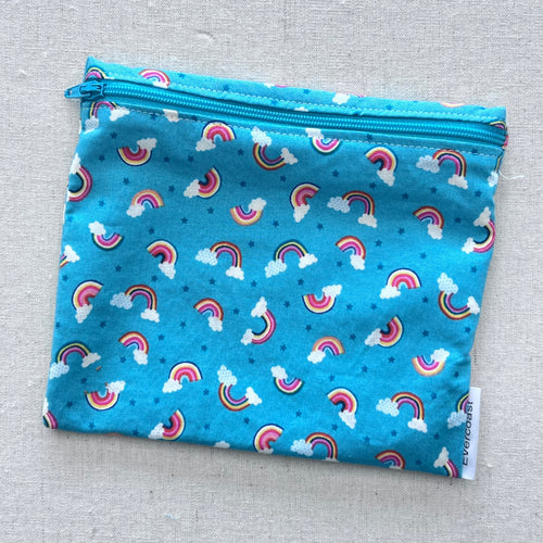 Turquoise Rainbows Reusable Sandwich Bag