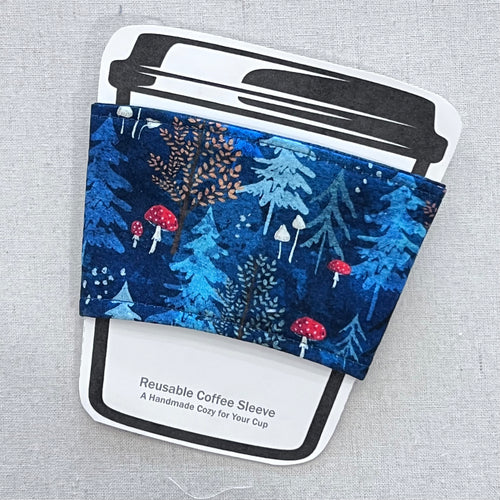 Mushroom Forest Reusable Coffee Sleeve