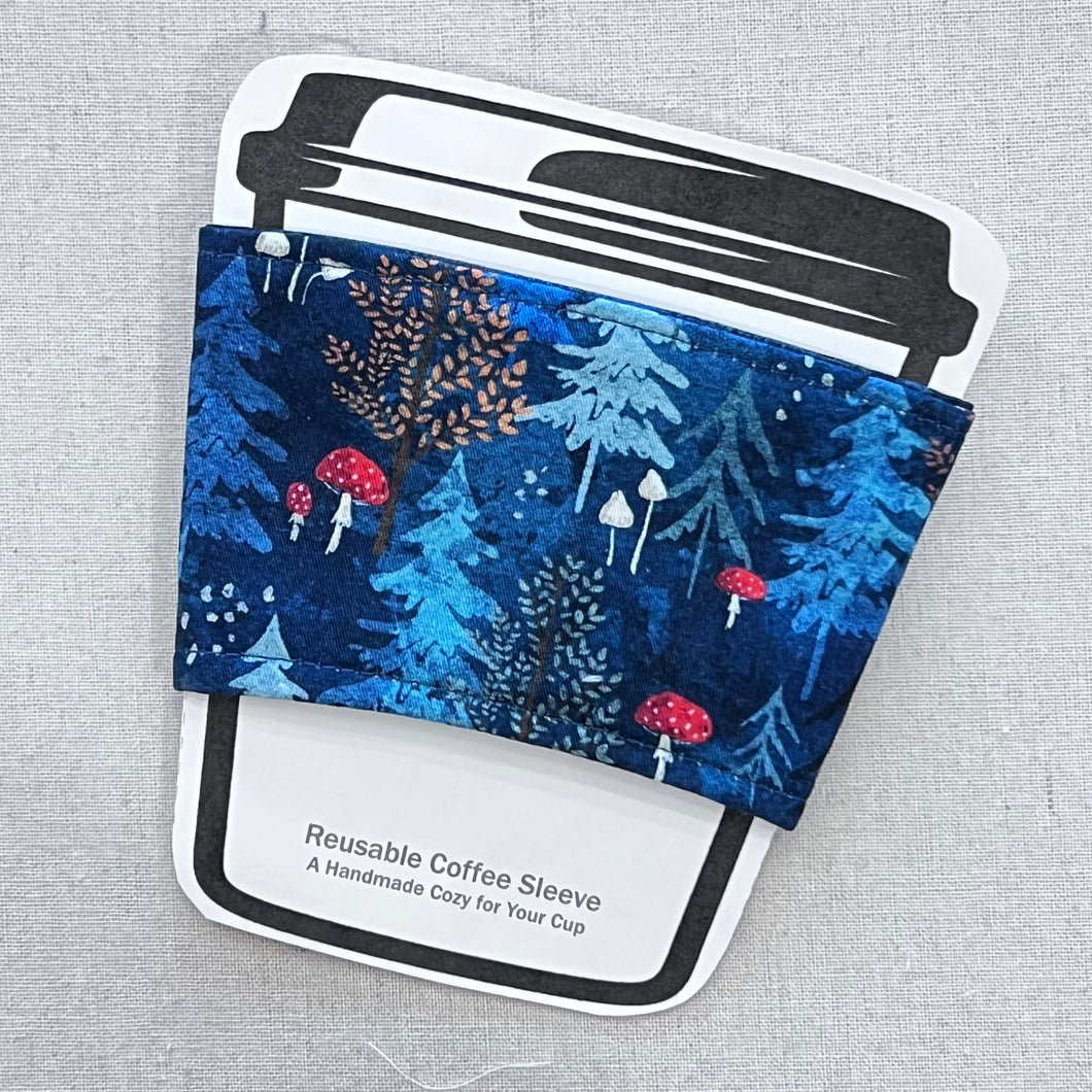 Mushroom Forest Reusable Coffee Sleeve