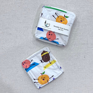Yoga Fruit Reusable Facial Squares