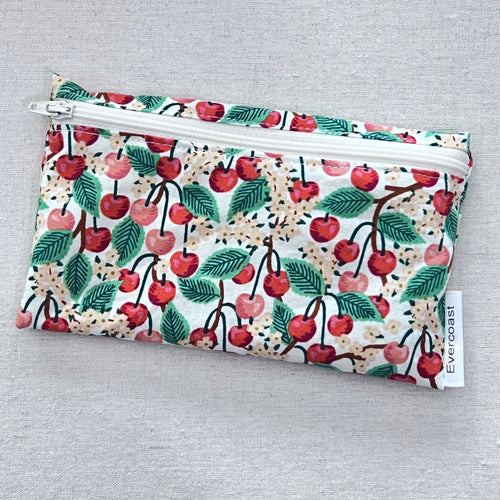 Cherry Blossom on Cream Reusable Snack Bag