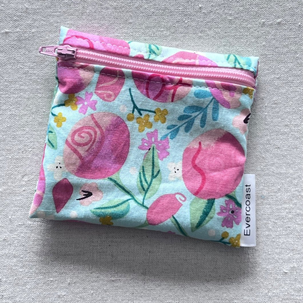 Abstract Rose on Mint Reusable Mini Snack Bag