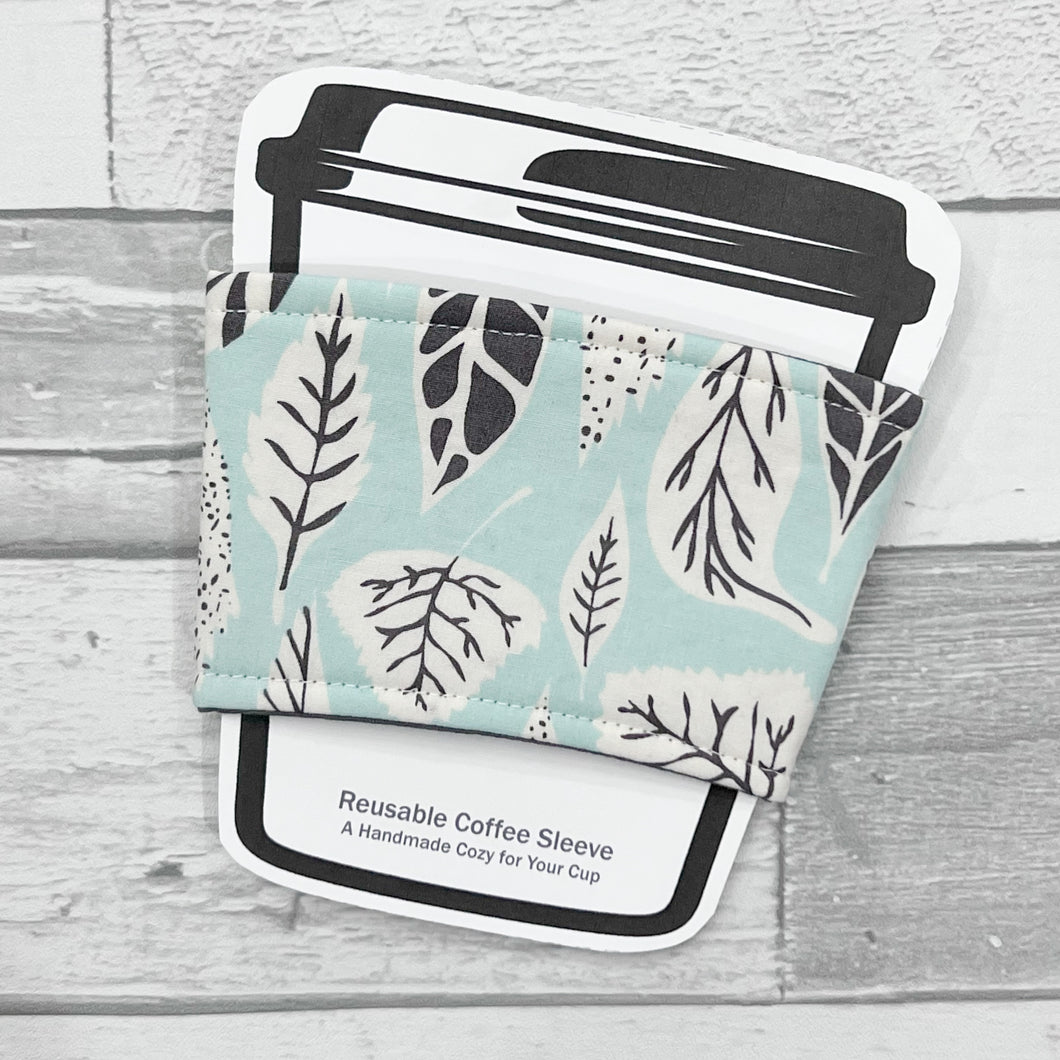 Modern Leaves Reusable Coffee Sleeve