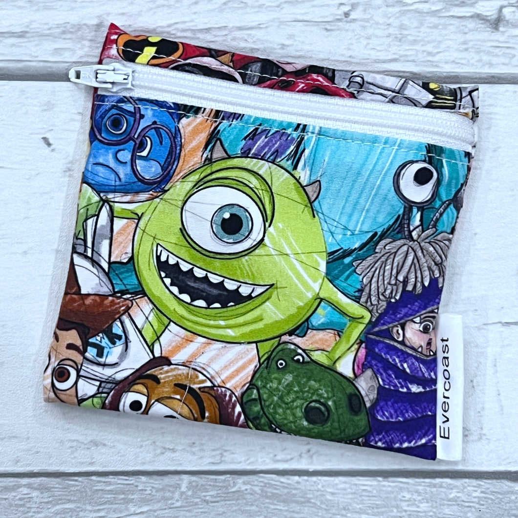 Sketchy Monsters Reusable Mini Snack Bag