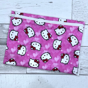 Pink Kitty XL Bag/Makeup Bag