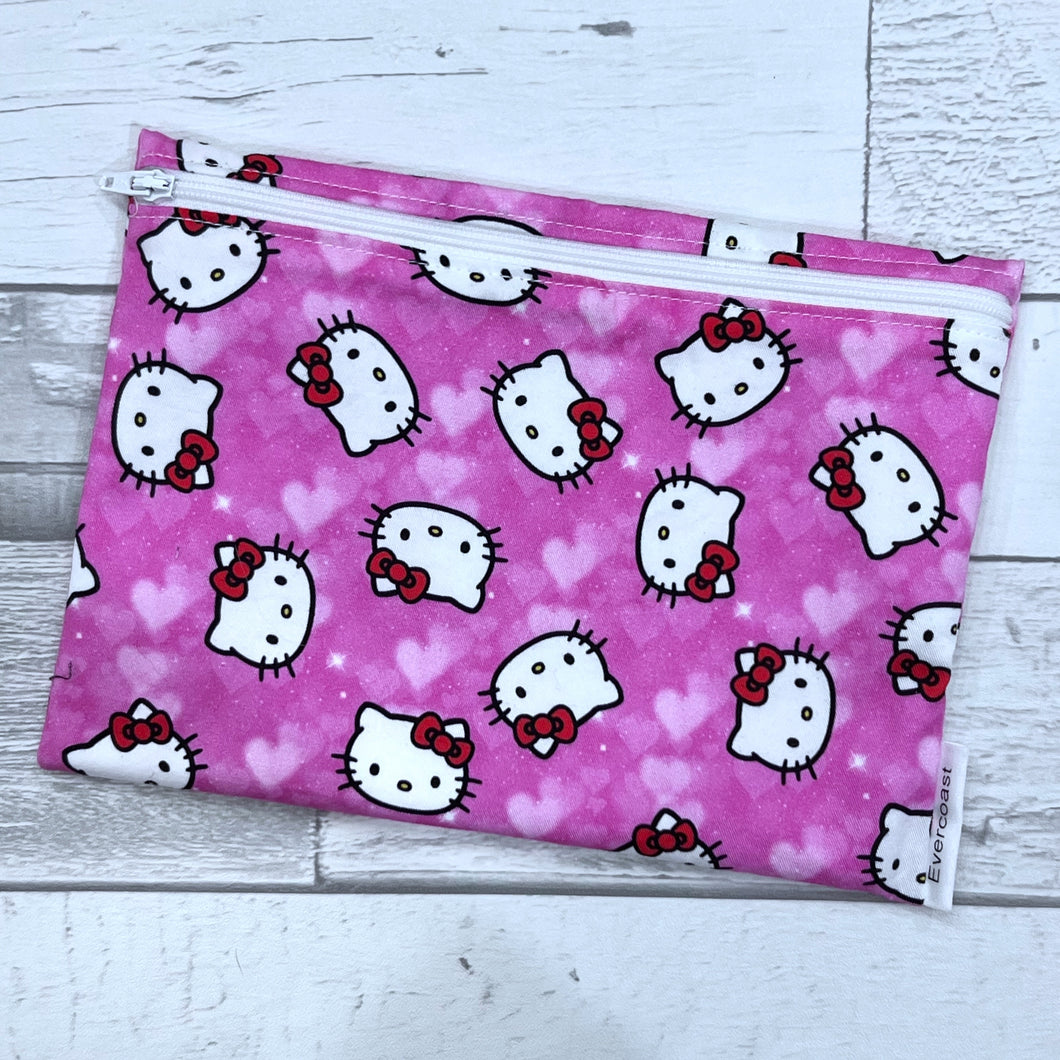 Pink Kitty XL Bag/Makeup Bag