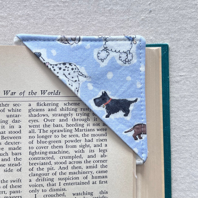 Multi Dog on Blue Corner Bookmark