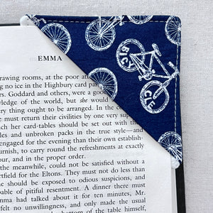Bicycles on Navy Corner Bookmark