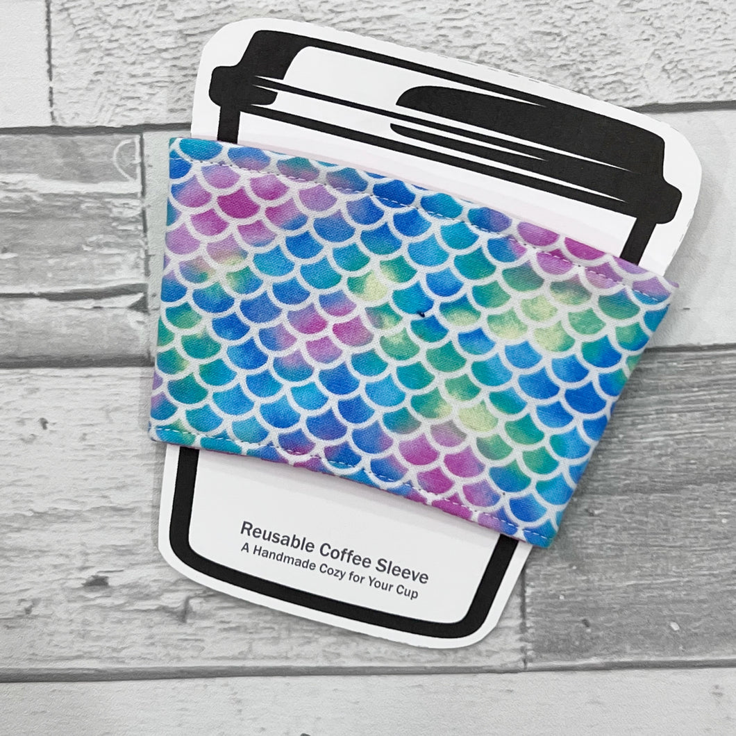 Pastel Scales Reusable Coffee Sleeve