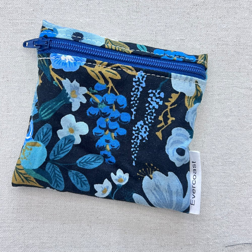 Blue Garden Party Reusable Mini Snack Bag