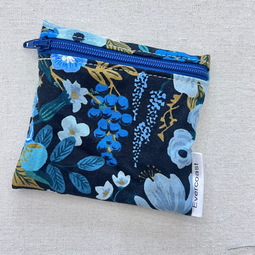 Blue Garden Party Reusable Mini Snack Bag