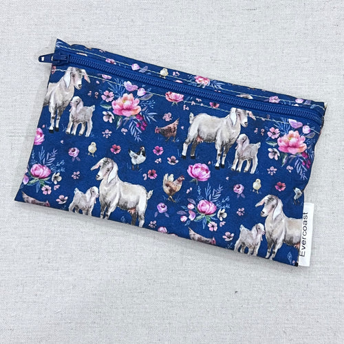 Floral Goat Reusable Snack Bag