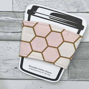 Gold Hex Reusable Coffee Sleeve